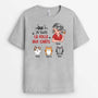 3244AFR2 je suis la folle aux chats tee shirt chat personnalise