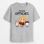 3267AFR1 pyjama officiel avec chats version cartoon t shirt personnalise avec chat