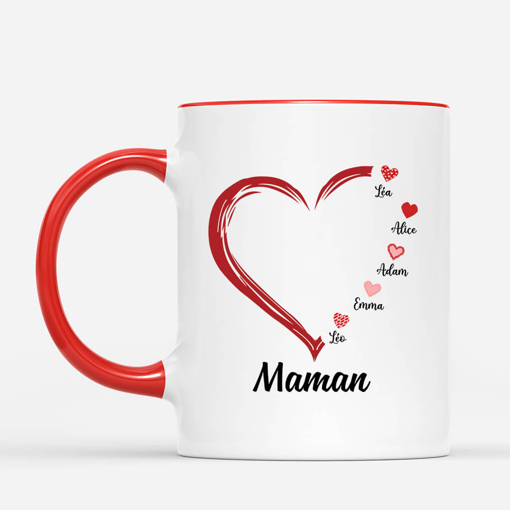 3279MFR2 mamie version coeurs noirs mug pour mamie personnalise