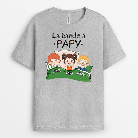 3286AFR2 la bande a mamie avec les enfants allongeant sur le lit t shirt pour mamie personnalise