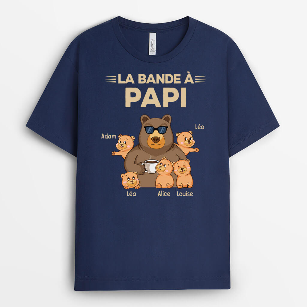 La Bande À Papy Ours Cool Et Mignon - Cadeau Personnalisé | T-shirt Pour Papy