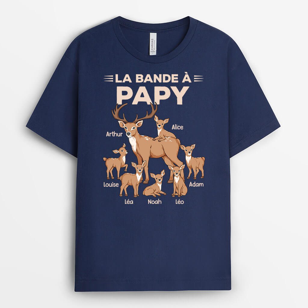 La Bande À Papy Cerf - Cadeau Personnalisé | T-shirt Pour Papy