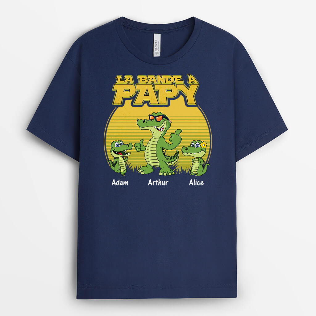 La Bande À Papy Version Crocodiles Cool - Cadeau Personnalisé | T-shirt Pour Papy