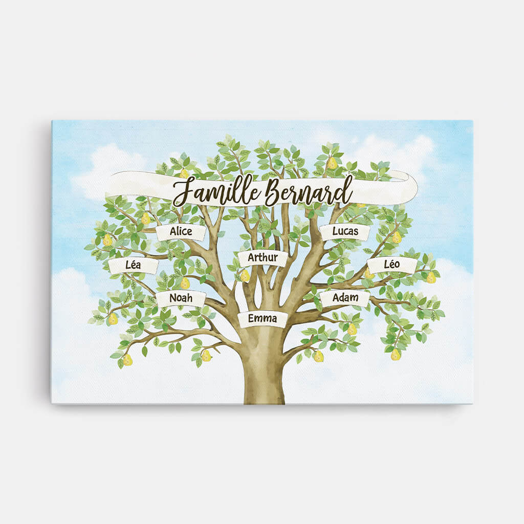 Poirier De La Famille - Cadeau Personnalisé | Toile Pour Famille