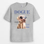 3326AFR2 dogue t shirt personnalise avec chien