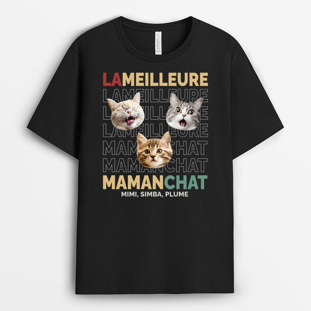 La Meilleure Maman Chat Du Monde Style Hip-Hop Pour Chat - Cadeau Personnalisé | T-shirt Pour Amoureux Des Chats