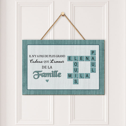 3335QFR2 plaque en bois personnalisee avec mots croises amour de la famille 3335q8m5i