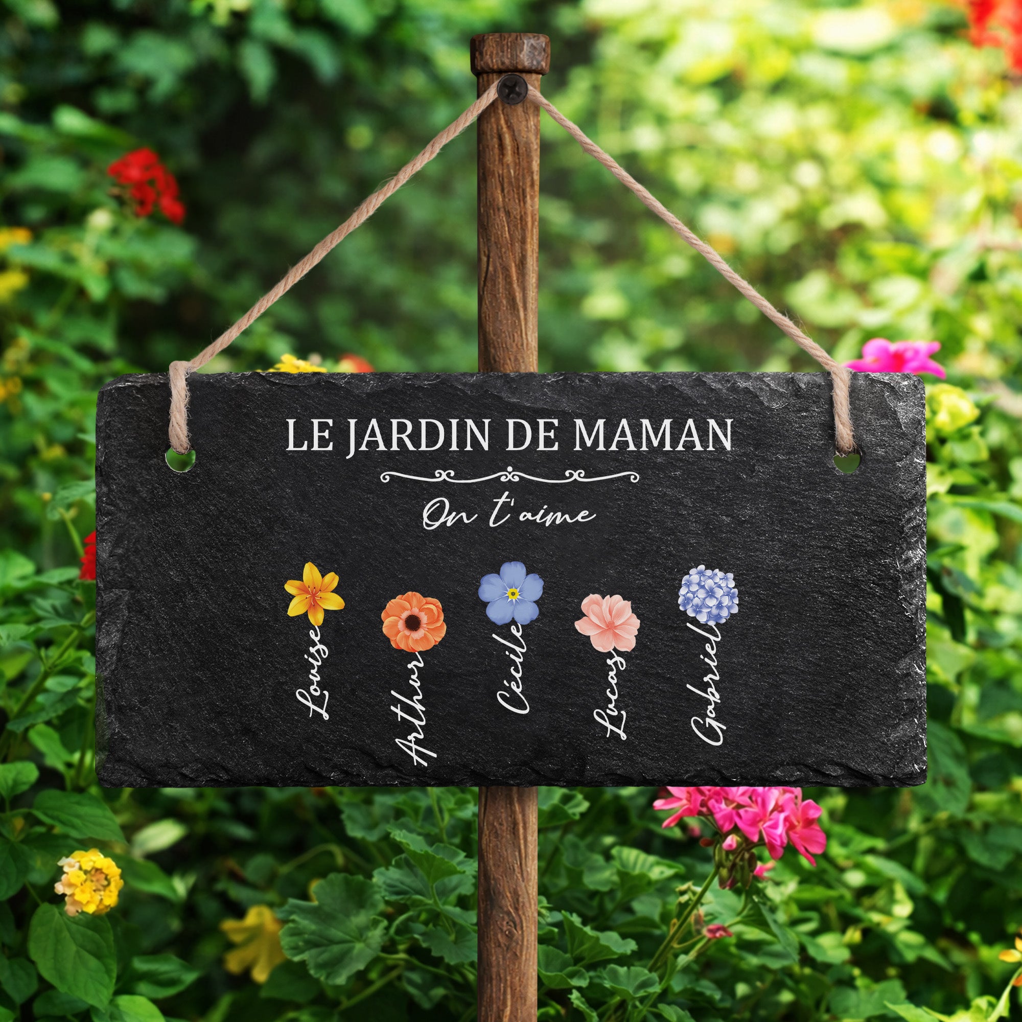 3340AFR2 jardin de mamie maman ardoise de jardin decorative personnalisee 3340ae8l7a
