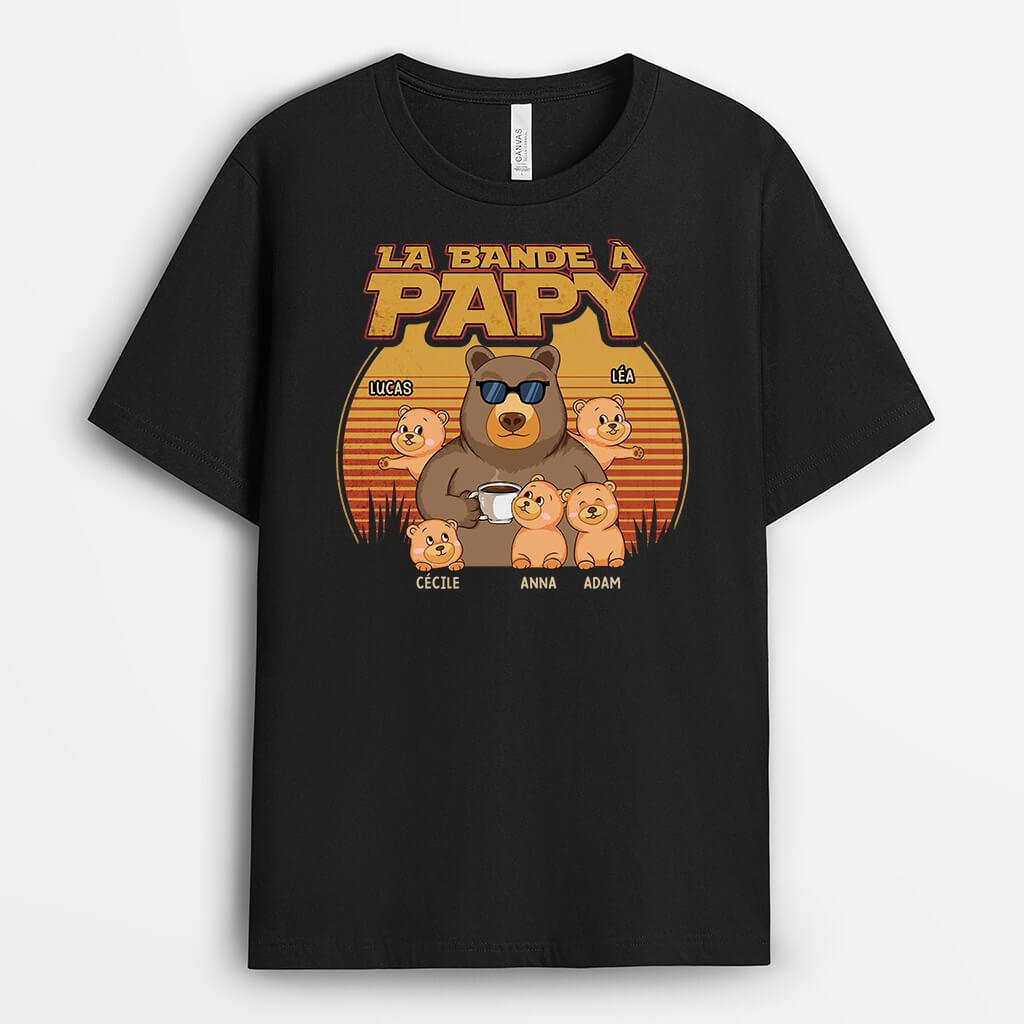 La Bande À Papy Ours Sauvage - Cadeau Personnalisé | T-shirt Pour Papy