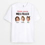 3354AFR1 genial comme mes petits enfants avec visages t shirt personnalise pour mamie