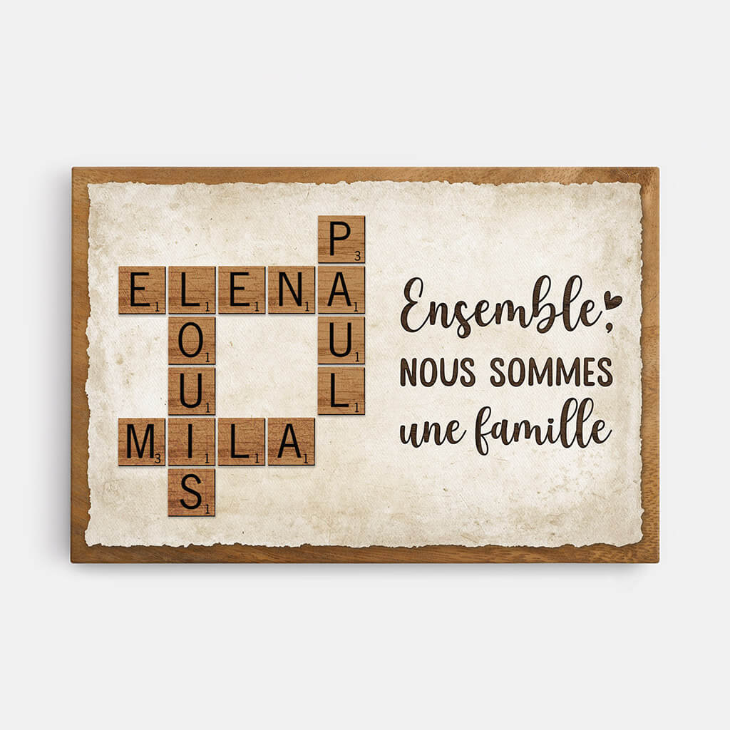 Ensemble Nous Sommes Une Famille - Cadeau Personnalisé | Toile Pour Famille