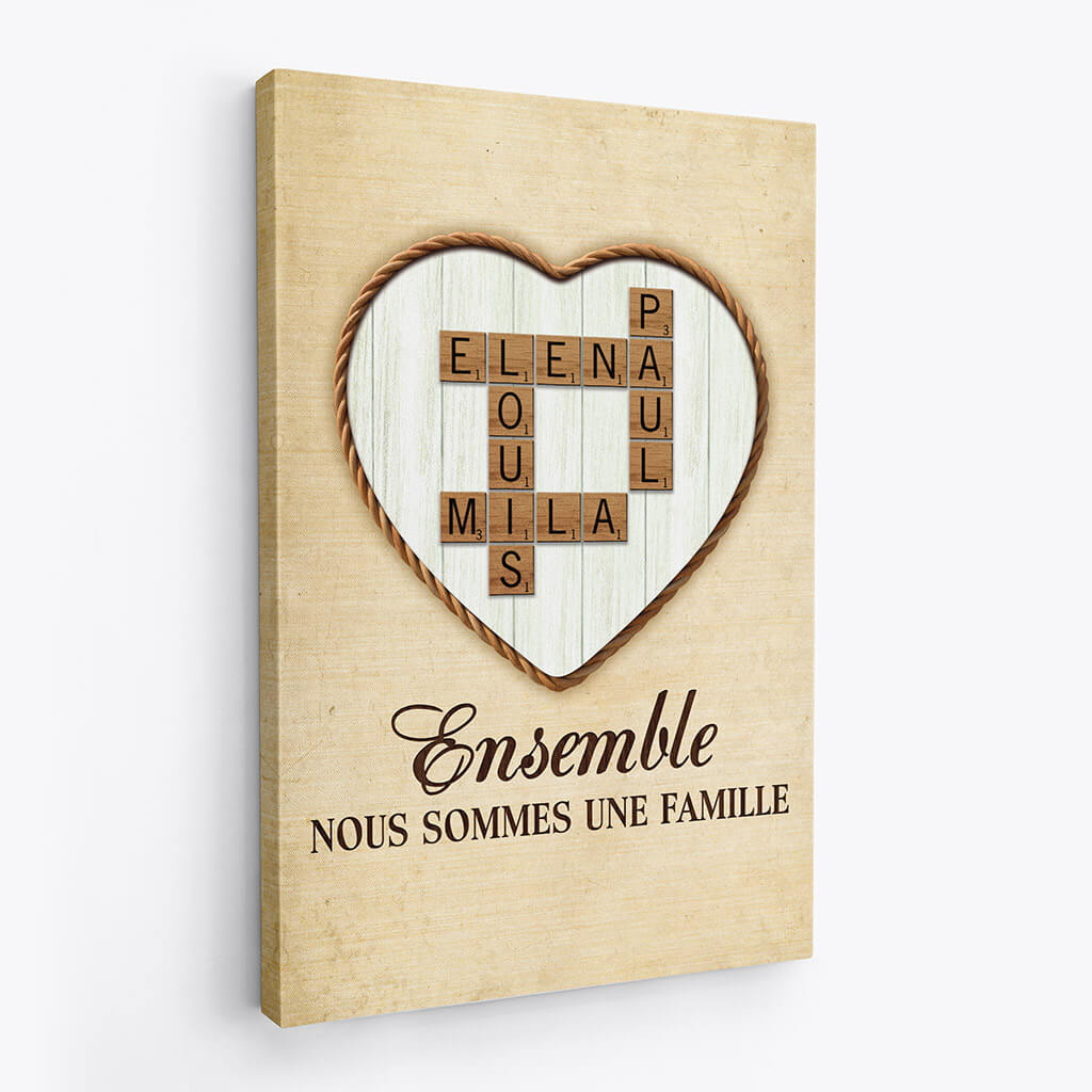 3369CFR2 ensemble nous formons une famille avec mots croises toile famille personnalisable_3c23e69d a713 4a0e ae3a 209c6ac98732