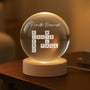 3370LFR2 veilleuse boule de cristal personnalisee la famille avec mots croises 3370ltp5i