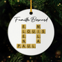 3370OFR1 ornement ceramique personnalise famille notre famille avec mots croises 3370o6t5i