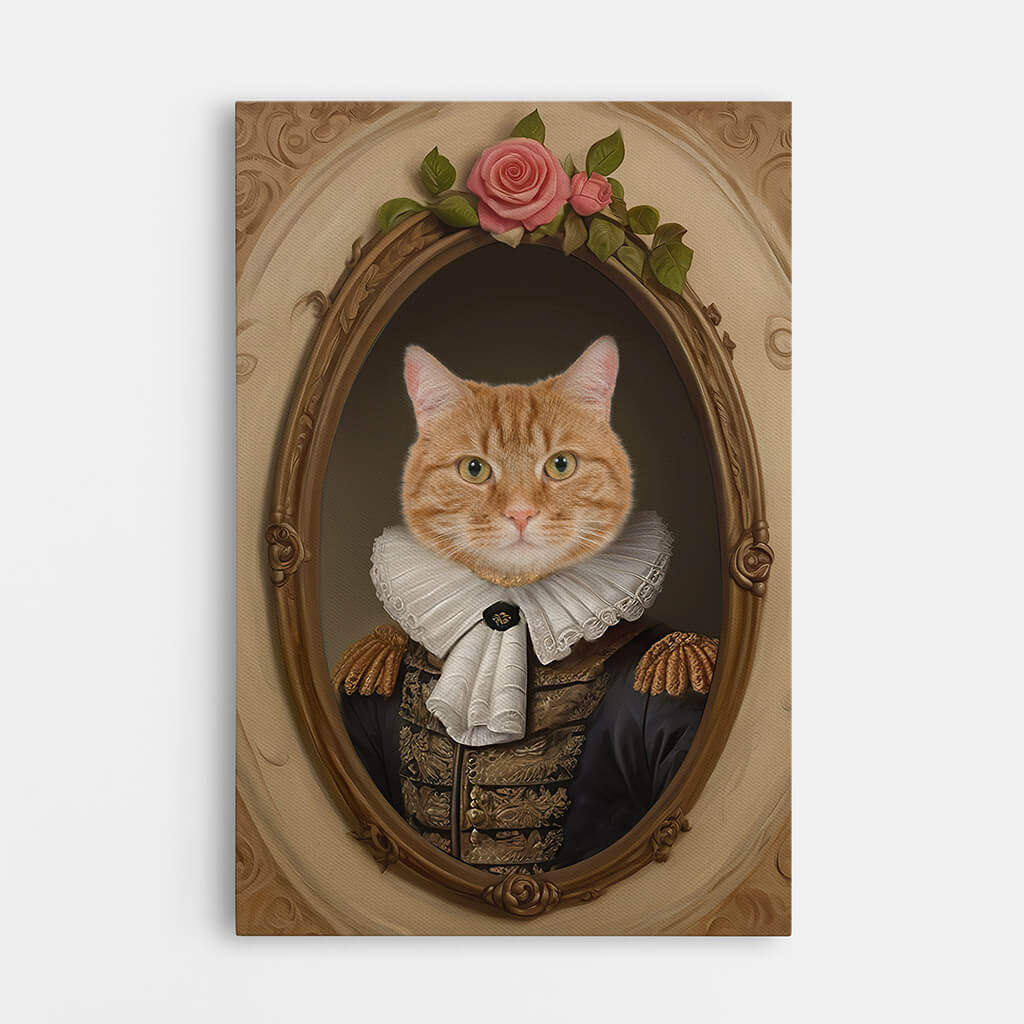 Portrait Du Chat Royal - Cadeau Personnalisé | Toile Pour Amoureux Des Animaux