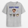 3393AFR2 papa chien avec visage et lannee de naissance t shirt chien personnalise