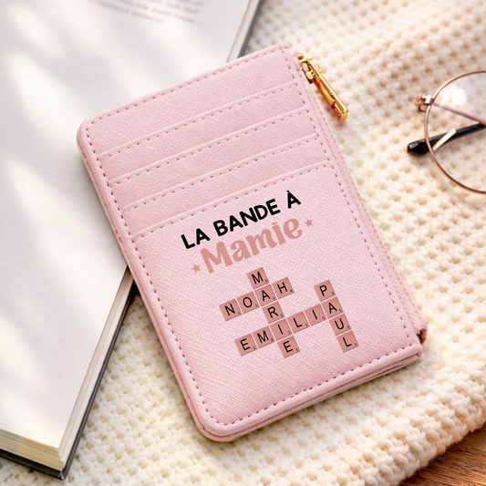 3402AFR2 la bande a maman mamie papa papy avec mots croises porte cartes personnalise 3402aj8e5a