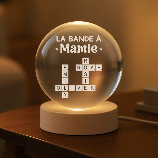 3402LFR1 mots croises de la bande a mamie maman veilleuse boule de cristal personnalisee 3402lsf5i