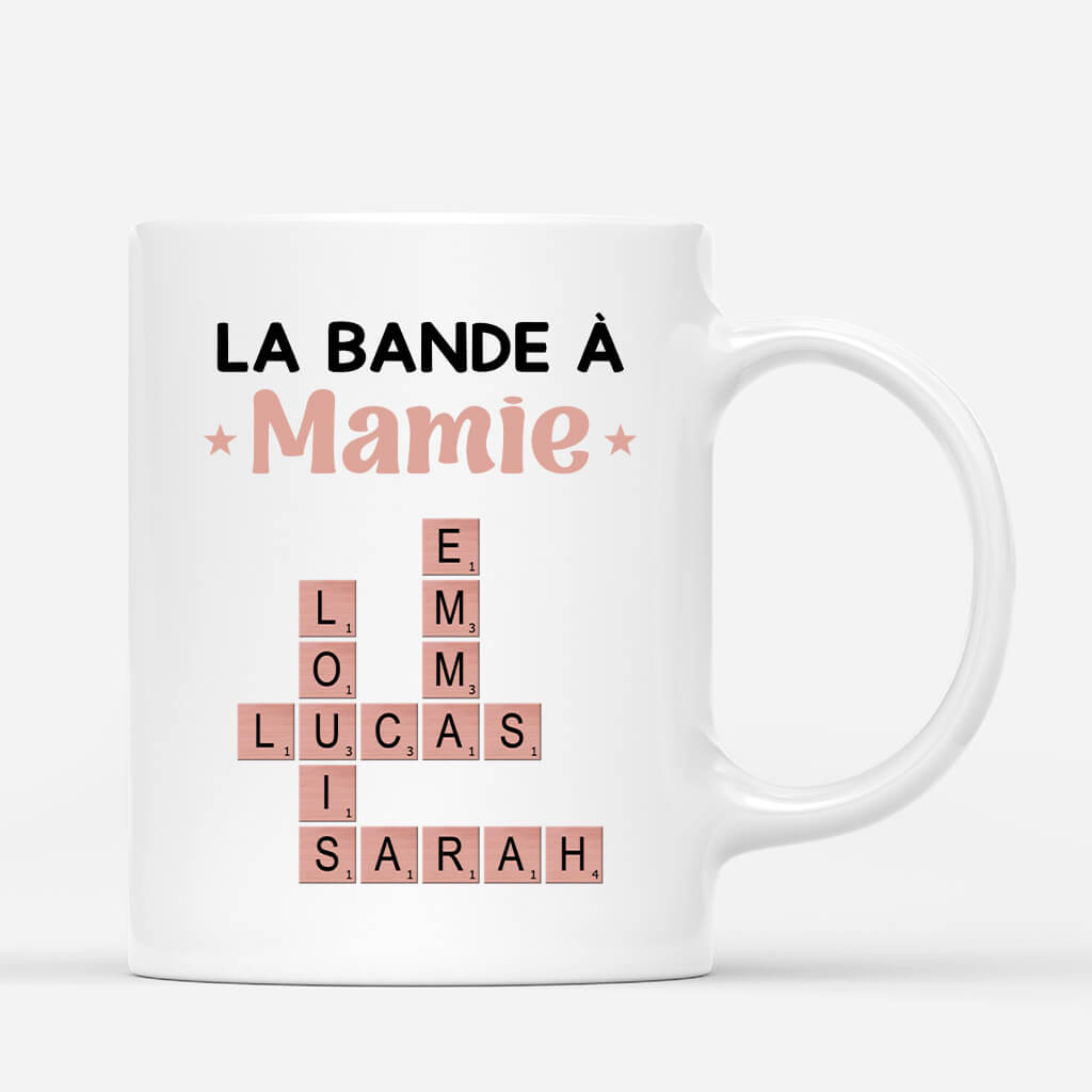 La Bande À Mamie Avec Mots Croisés Bleus - Cadeau Personnalisé | Mug Pour Mamie