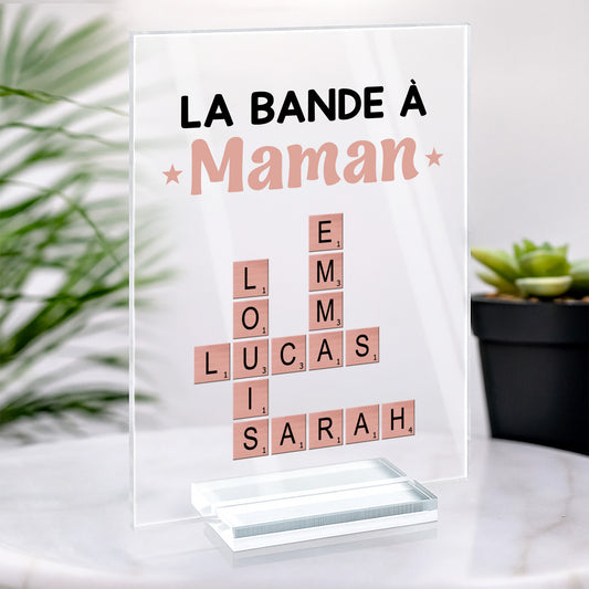 3402RFR2 plaque en acrylique personnalisee la bande a papy cadeau mots croises 3402r8q5b