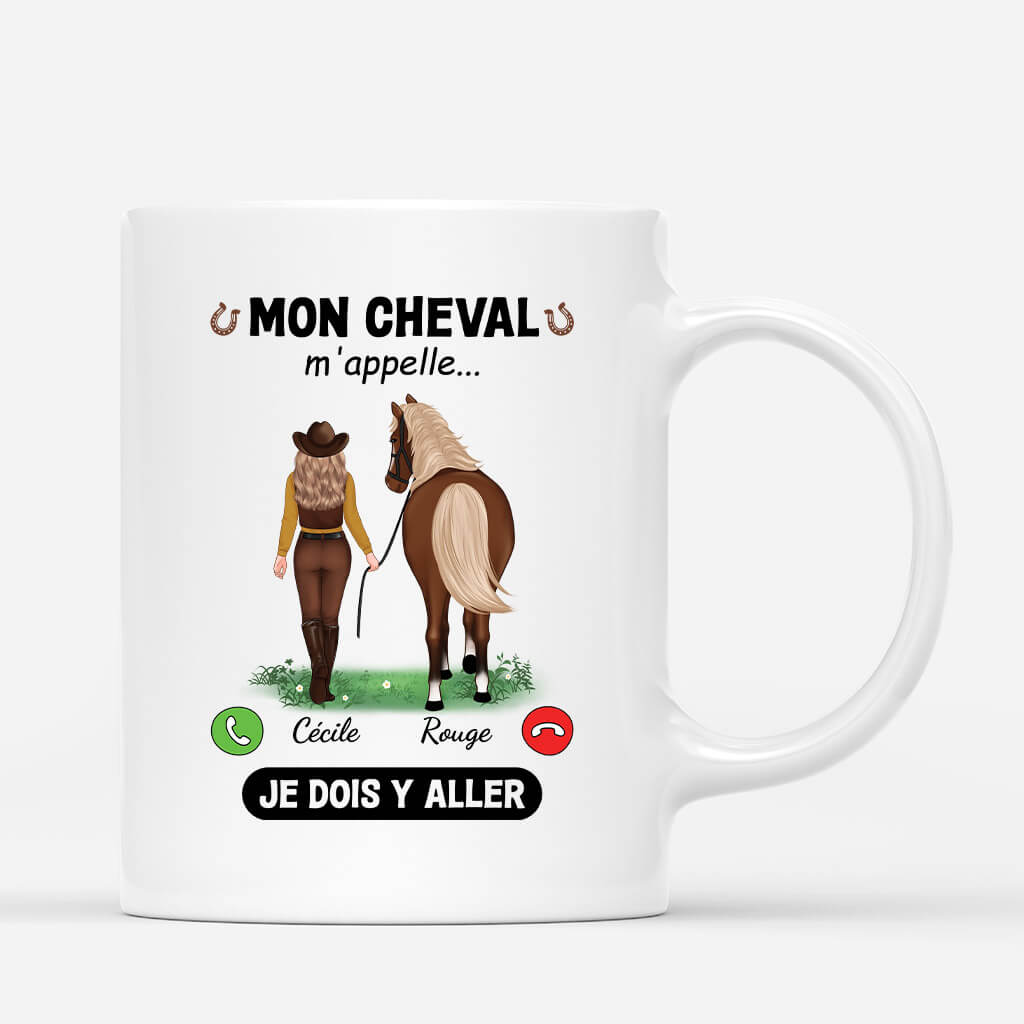 Mon Cheval M'appelle Version Femme - Cadeau Personnalisé | Mug Pour Amoureux Des Animaux