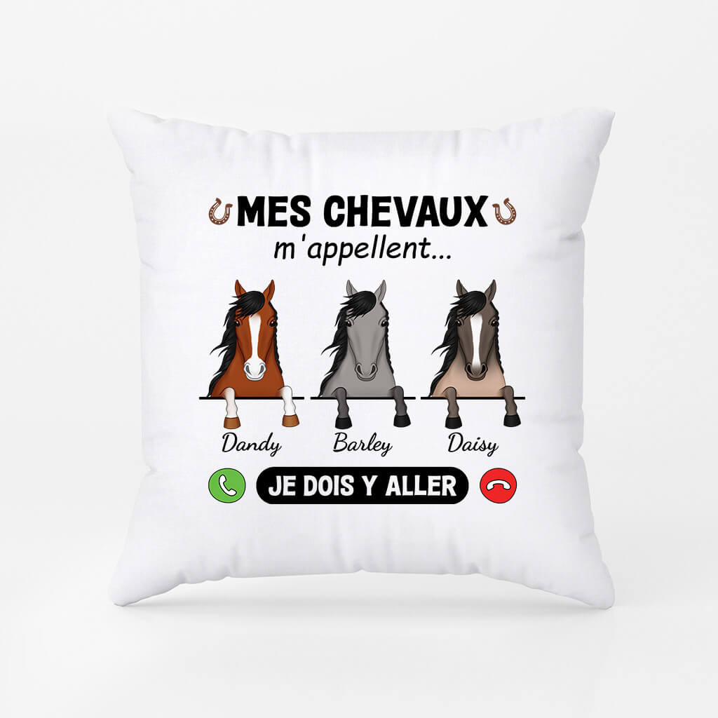 Un Appel De Mon Cheval - Cadeau Personnalisé | Coussin Pour Amoureux Des Animaux