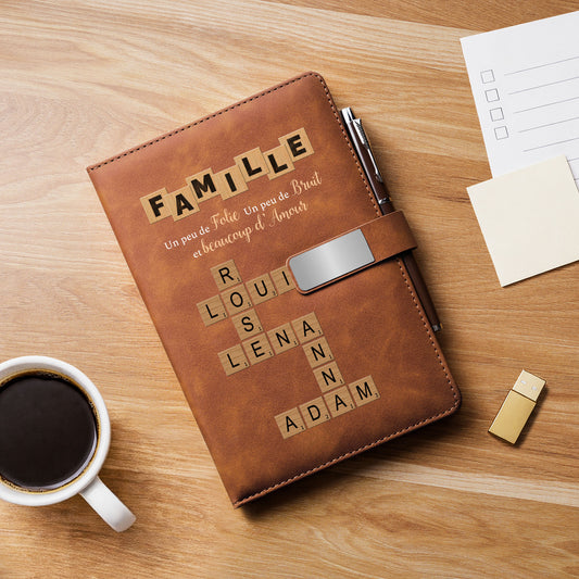 3446MFR1 amour de famille avec mots croises coffret carnet cuir personnalise_ imprime uv 3446mosv5i_2