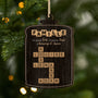 3446OFR1 ornement noel en bois a 1 couche personnalise famille beaucoup damour avec mots croises 3446okv5i
