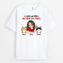 3448AFR1 juste une fille qui aime ses chats mignons tee shirt personnalise chat