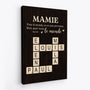 3469CFR2 papy tu es le monde toile papy personnalisable