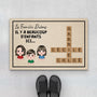3477DFR1 il y a plein denfants ici avec mots croises paillasson pour famille personnalise