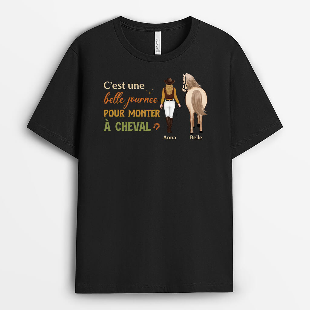 C’est Une Belle Journée Pour Monter À Cheval - Cadeau Personnalisé | T-shirt Pour Femme