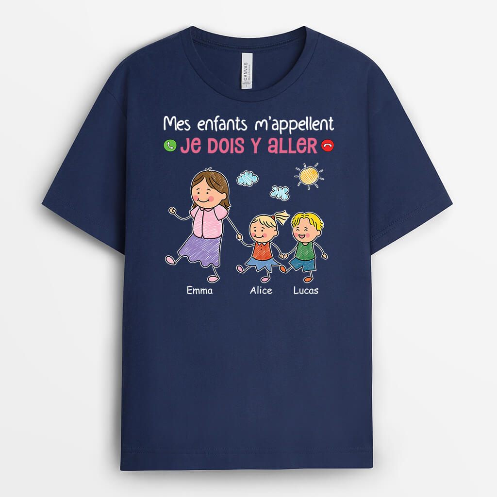 3483AFR2 mes petits enfants m_appellent je dois y aller t shirt personnalise pour papy
