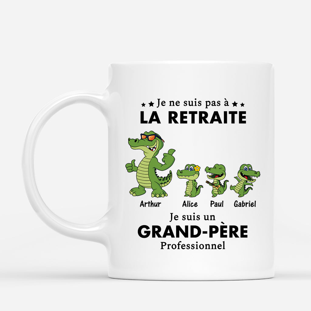Je Suis Un Papy Crocodile Professionnel - Cadeau Personnalisé | Mug Pour Retraite