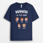 3496AFR2 papy le plus aime avec visage tee shirt pour papy