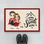 3515DFR1 home sweet home version noel tapis personnalise pour couple