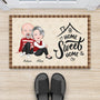 3515DFR2 home sweet home version noel tapis personnalise pour couple