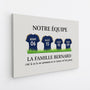 3528CFR2 notre equipe de football toile personnalisee famille