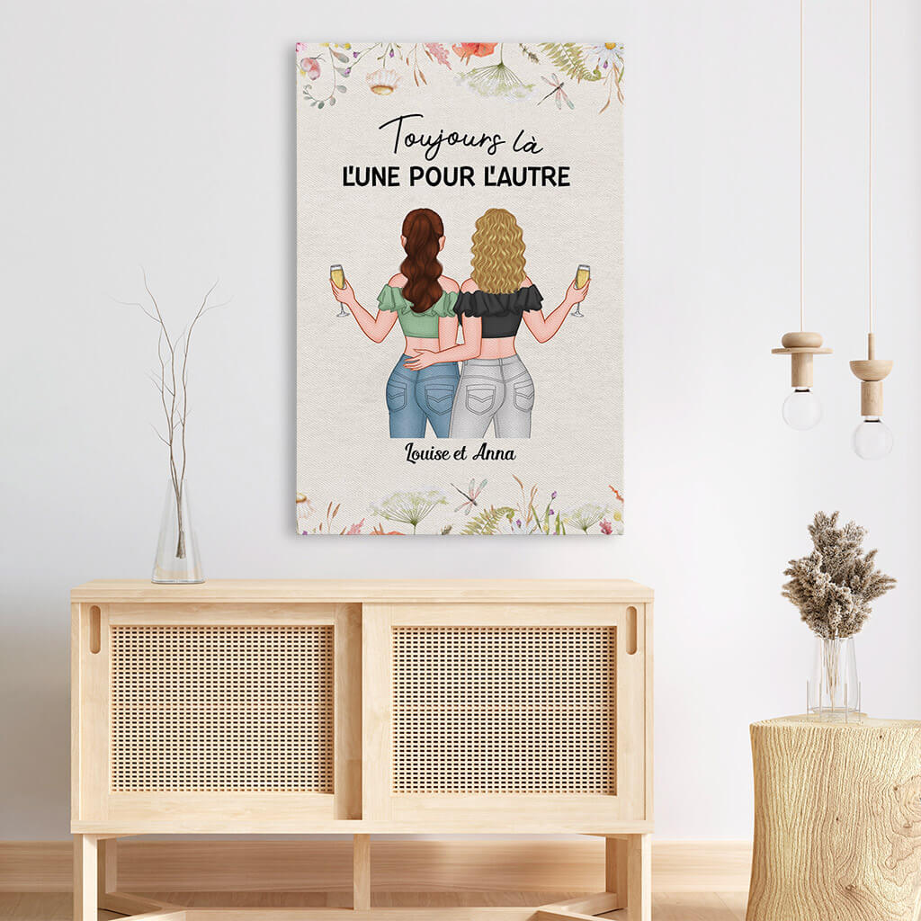 3532CFR3 toujours la lune pour lautre toile personnalisee meilleure amie