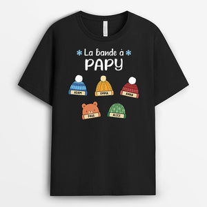 3541AFR1 la bande a papy version bonnet de noel tee shirt papy personnalise