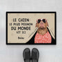 3542DFR1 le chien le plus mignon du monde vit ici t shirt chien personnalise