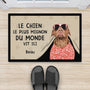3542DFR2 le chien le plus mignon du monde vit ici t shirt chien personnalise