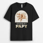 3546AFR1 la bande a papy version check avec la carte du monde en arriere plan tee shirt pour papy