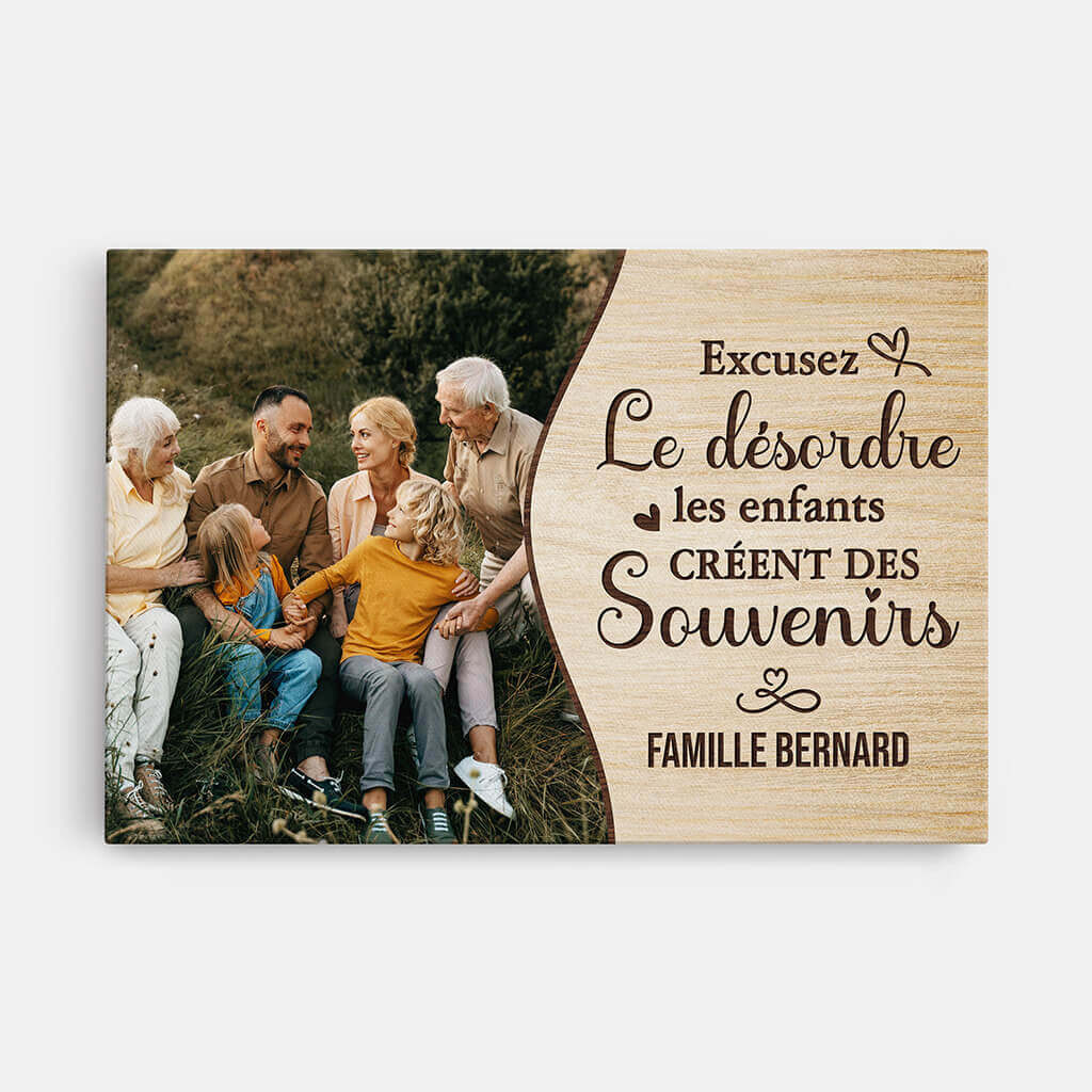 Les Enfants Créent Des Souvenirs Avec Photo - Cadeau Personnalisé | Toile Pour Famille