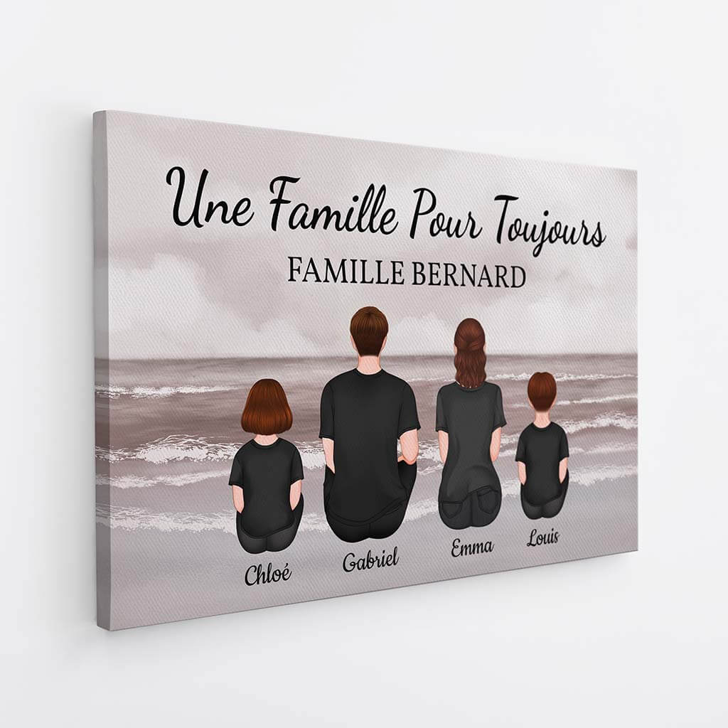 3556CFR2 famille pour toujours version sombre toile personnalisable famille