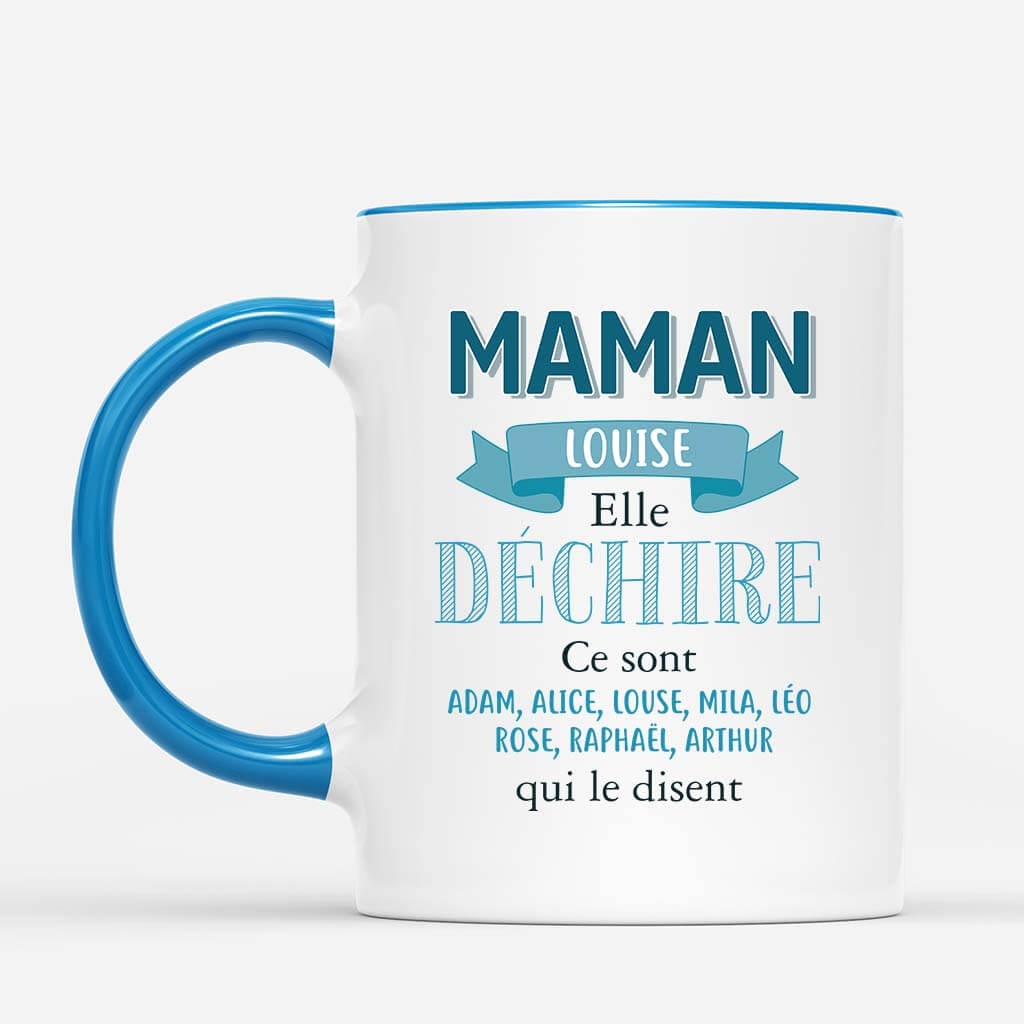 3564MFR2 maman qui dechire ce sont ses enfants qui le disent mug pour maman personnalise
