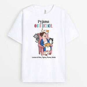 3583AFR1 pyjama officiel version chats hilarants tee shirt personnalise chat