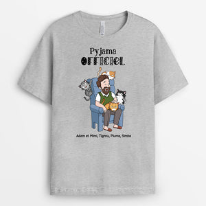 3583AFR2 pyjama officiel version chats hilarants tee shirt personnalise chat