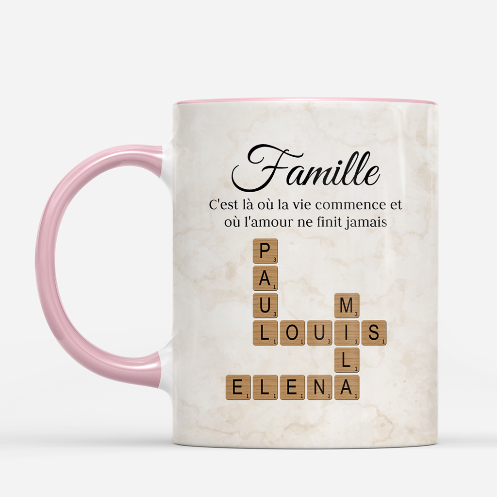 3591MFR2 amour de la famille mug mot croise famille personnalisable 3591m8f5i