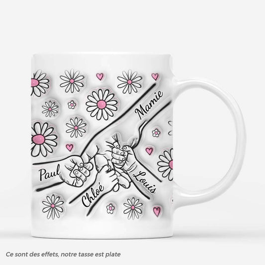 3599MFR1 mamie tenant les mains avec fleurs roses 3d mug mamie personnalise_3b70da0d 4109 46ce a162 75b3f6ae3b81
